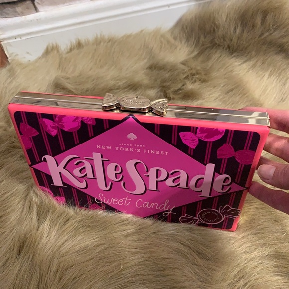 Authentic Kate Spade leather L.Edition candy box snap buckle leather clutch - Picture 15 of 16